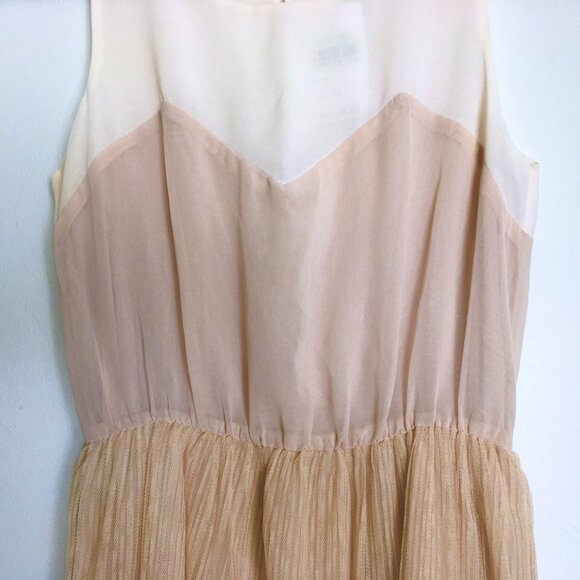 NWT Lush Cream Mesh Overlay Dress - Picture 4 of 8